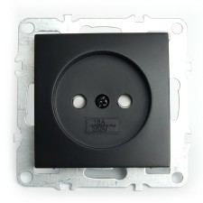 1-seater b/s outlet (mechanism), 250V, 10A, Stekker series Erna, PST10-9109-03, black