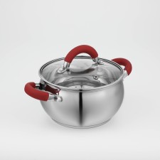 A stainless steel pan of the Verner shares, 1.9 l, d = 16 cm, with a lid