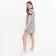 Women's dress, color gray melange, size 52