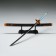 Souvenir weapon "Katana Nobu" 77cm, blue hilt, on a stand