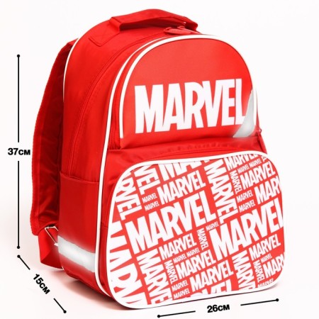 School backpack with an ergonomic back, 37x26x15 cm, Avengers-1