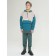 Hudy for the boy Pelican, height 122 cm, green color