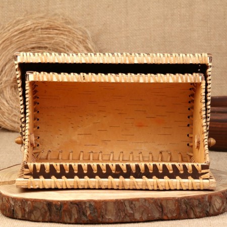 Bakery "Swans", complex, 28 × 22 × 15cm, birch bark, mix-9