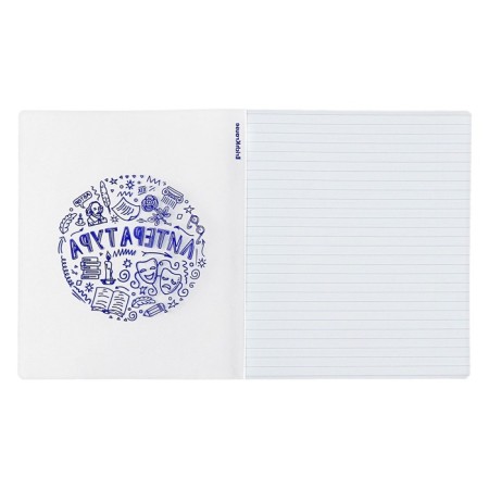 Subject notebook, 48 sheets, ruler, literature Erichkrause "Chaos", plastic cover silk-screen covers, Bloc Offset 100%, info-block-3