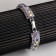 Bracelet with rhinestones "Northern Lights" snake, rainbow color in silver, l = 18 cm