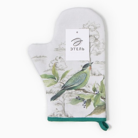 Mittens-Object Ethel "Birds" 20x28cm, Sarzha, 100% H/L, Vatin 250g/m2-3