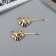 Invisible hair "Bente" (set 2 pcs) heart, 6 cm, gold