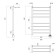 Domoterm electric heated towel rail "Medea" P8, 500x800 mm, with a shelf, right, chrome