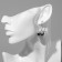 Earrings Metal "Heart" captivity, color silver