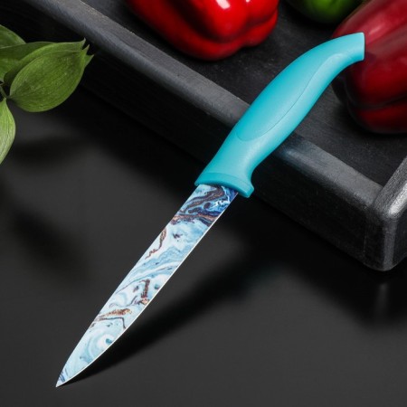 Kitchen knife with anti -wagoning coating of the “epoxide” shares, universal, blade 12.5 cm