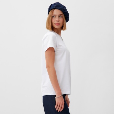 Women's T-shirt Minaku: Exclusive Print Goose Color White, Rr. 50-3
