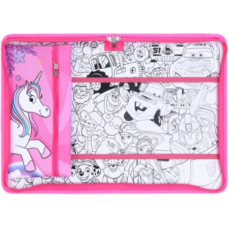 A4 labor folder with a pencil case, on lightning, textiles, Minnie Mouse and unicorn-2