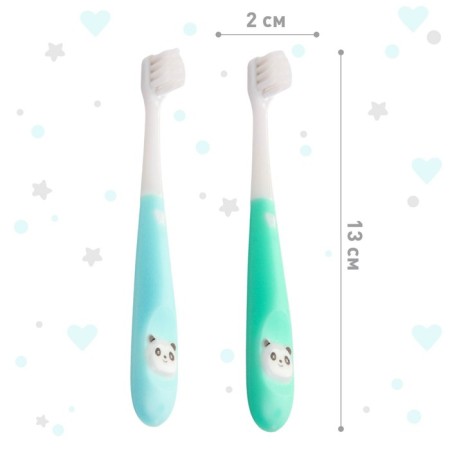 Baby toothbrush with soft bristles, nylon, mix for a boy-2
