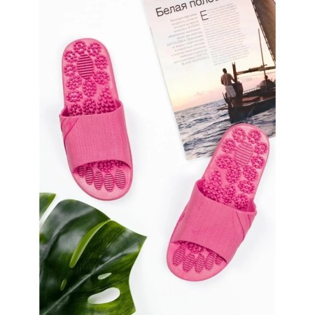 Slippers with a massage effect, open nose, size 40-41, color fuchsia-5