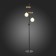 Floor lamp EVOLUCE. SL1142.405.01. Bagetti. 2x60 watts, E27, 24x26x160 cm, black color, light wood