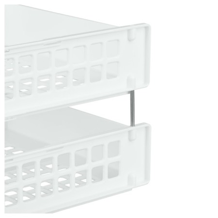 A set of paper trays horizontal Starong Istanus, 2 pieces, on metal rods, white-4