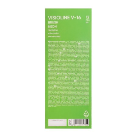 Textbook marker 0.5-3.5 mm Erichkrause Visioline V-16 Brush Neon, bilateral, orange neon, water-based ink-6