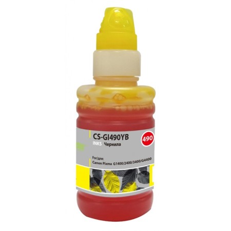 Cactus CS-Gi490YB ink for Canon Pixma G1400/G2400/G3400, 100ml, yellow-1