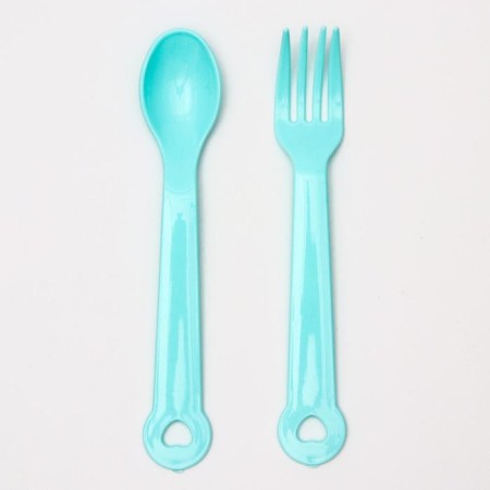 Feeding set: bowl, jerk, fork, spoon, color mix-6