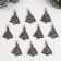 Decor for creativity Metal "Christmas tree with an asterisk" silver 2.5x1.8 cm