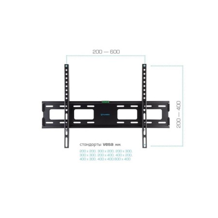 Tuarex OLIMP-201, for TV, fixed, 32-90 ", up to 45 kg, 20 mm from the wall, black-4