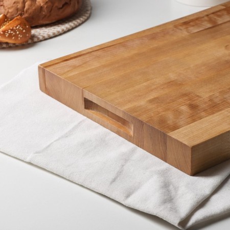 Defense board ADELICA "Profi", 60 × 30 × 4cm, with metal ties and lateral handles, birch-2