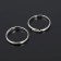 The base for the ring is adjustable (set 5 pcs.), The color is silver