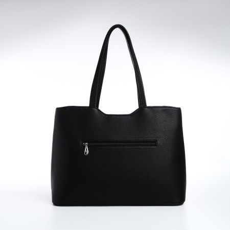Female bag Textura, tout, average size, black color-3