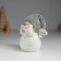 Souvenir Polystone "Snowman White with silver wings, in a knitted cap" 9x6x9 cm