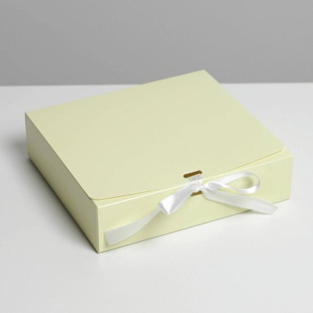Gift folding box, packaging, "yellow", 20 x 18 x 5 cm-1