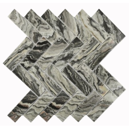 Glass mosaic Bonaparte Hadar Grey, 268x286x4.5 mm