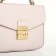 Women's bag on the valve, Textura, small size, beige color
