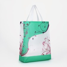 Household bag without fastening, green color