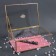 Organizer for storage "Crystal", with a lid, glass, 1 section, 25 × 18.3 × 11 cm, the color is transparent/copper/pink