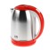 Electric kettle Homestar HS-1054, metal, 2.3 l, 1500 watts, silver-red