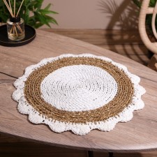 Wicker rug round 35 cm
