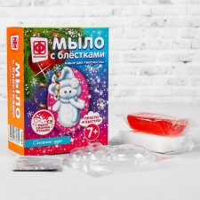 Soap with sparkles Figure “New Year. Snow miracle 