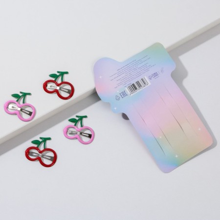 Hair clips for children "Your fashion style", 4 pcs, 8.4 x 12.9 cm-1