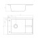 Kitchen sink "Delia 78", graphite color