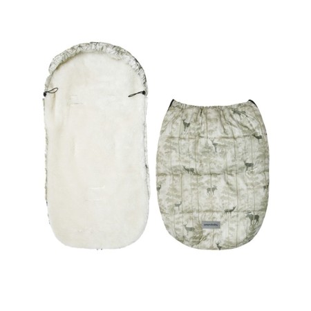 Winter envelope Snowy Baby, height 105 cm, deer color/beige-11