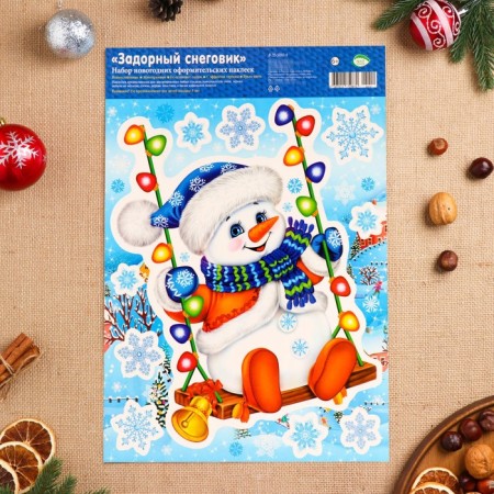 Set of stickers designer "Snowman Snowman" 33.8x24.4cm