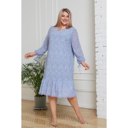 Women's dress, size 60, color light blue-2