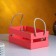 Wooden Kashpo 24.5 × 13.5 × 9 cm "Toroshka light" rheck, handle rope, pink give beautifully