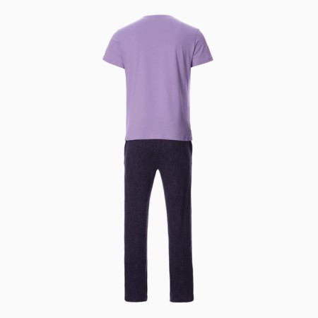 Homemade male set (jumper/pants), lavender color/graphite, size 54 (2xl)-8