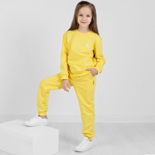 Sweatshirt for girls, height 104 cm, yellow color