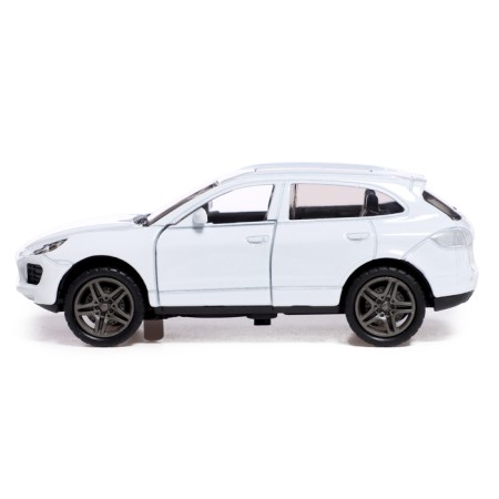 Metal car "Kaen", inertia, 1:32, doors open, light and sound effects, white color-1