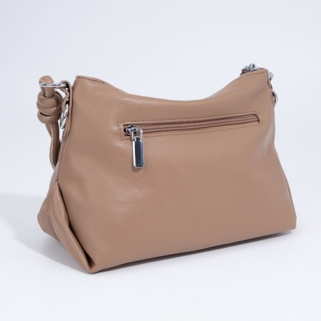 Cross-Bodi Bag on a zipper, beige color-1