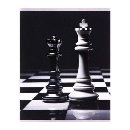 A notebook of 96 sheets in Calligrata “Chess” cage, covered cardboard, matte lamination + selective UV-lame, OFSET MIX-3