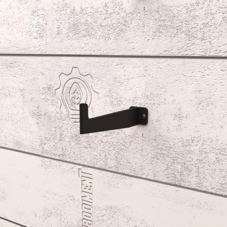 Krukhok holder for storing heavy objects, 12 cm, wall, black