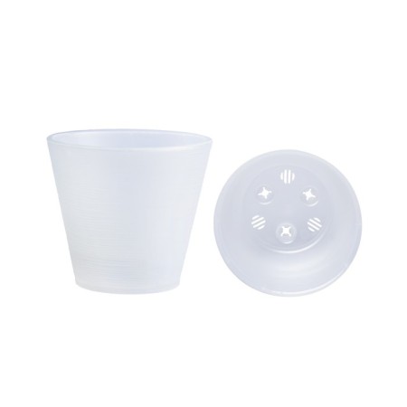 Kashpo "cone" with a tab, 2.3 l, the color is transparent-1